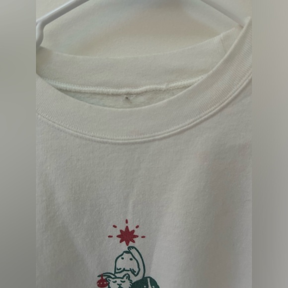 Merry Woofmas Graphic Pullover Sweatshirt Oversized Size XL 🐕 Christmas 🎄 - Picture 4 of 7